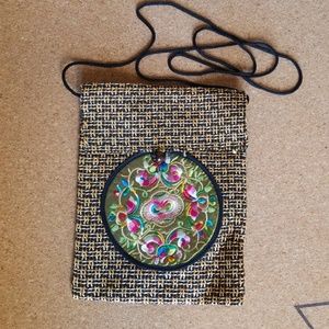 🐳7 for $20 Chinese Hand  Embroidered Psychodelic Boho Flat Crossover Bag Miao S